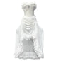 God's Redemption Chinese Style White Gothic Drawstring Mesh Dark Strap Dress Summer