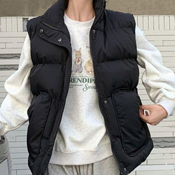 Design Warm Stand Collar Waistcoat Vest