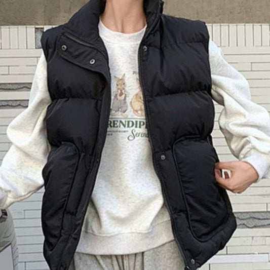 Design Warm Stand Collar Waistcoat Vest