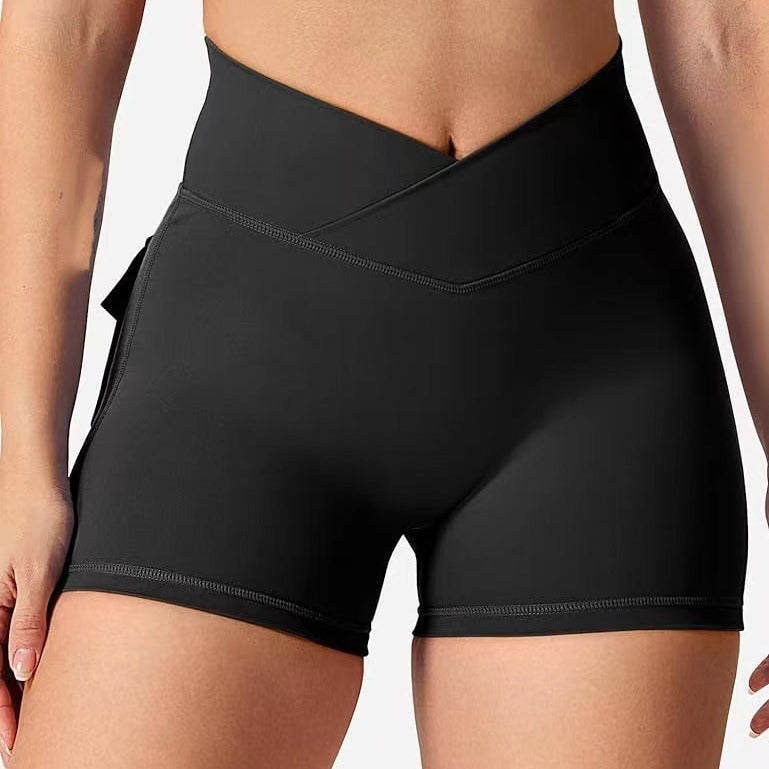 Women's Workout Shorts Peach Hip Tight Fitting Workwear