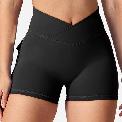 Women's Workout Shorts Peach Hip Tight Fitting Workwear