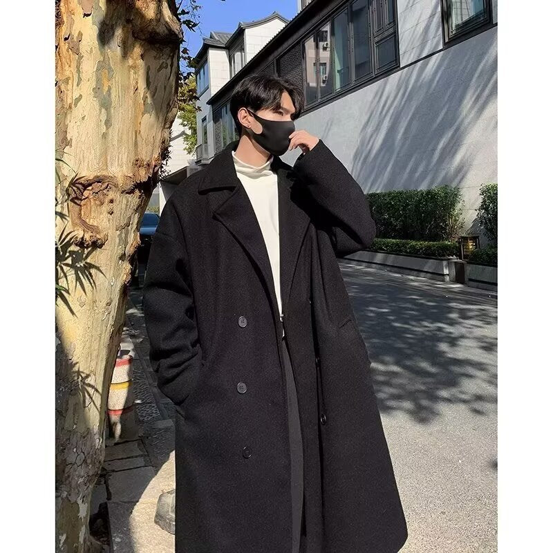 Winter Woolen Coat Men's Mid-length