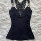 American Retro Hot Girl Cotton Lace Sling Slim Fit Slimming