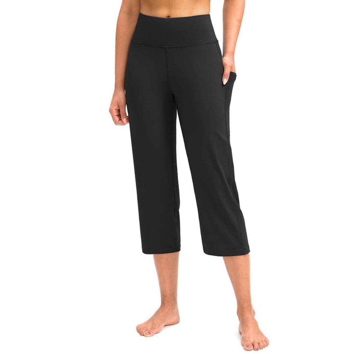 Women's Sports Yoga Waist Of Trousers Head Built-in Changing Bag