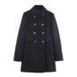 Autumn And Winter Double Breasted Mid Length Coat Jacket