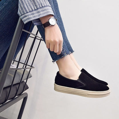 Women's Shoes Lightweight Non-slip Retro Loafers Slip-on Pumps Product information: Lining material: single lining/velvet lining Heel height: low heel (1-3CM) Heel shape: flat heel Sole material: rubber sole Style: lazy shoes Toe holder shape: round head