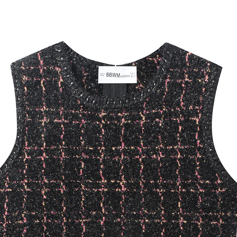 Women's Slim-fit Texture Knitted Mini Dress