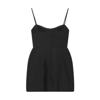 Women's Waist Trimming Spaghetti Straps Short Dress