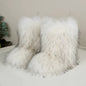 European And American Imitation Raccoon Fur Winter Warm Mid-calf Women's Shoes European And American Imitation Raccoon Fur Winter Warm Mid-calf Women's Shoes Product information: Inner Material: Plush Color: Imitation Raccoon Fur Khaki, Imitation Raccoon