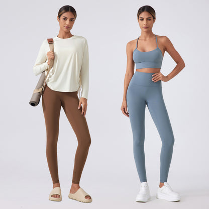 Nude Feel No T-line Fitness High Waist Hip Lift Sports Yoga Pants