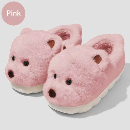 Cartoon Plush Warm Non-slip Thick-soled Cotton Slippers