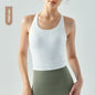 Yoga Vest With Chest Pad Semi-fixed Water Drop Cup Cross