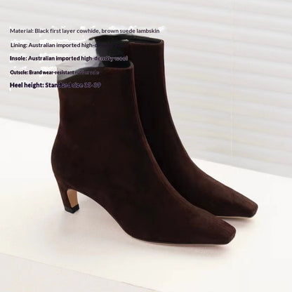 Womens Genuine Leather Snow Boots For Winter Cowhide