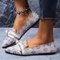 Womens Comfortable Non-slip Bow-tie Loafers