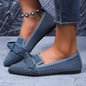 Womens Comfortable Non-slip Bow-tie Loafers