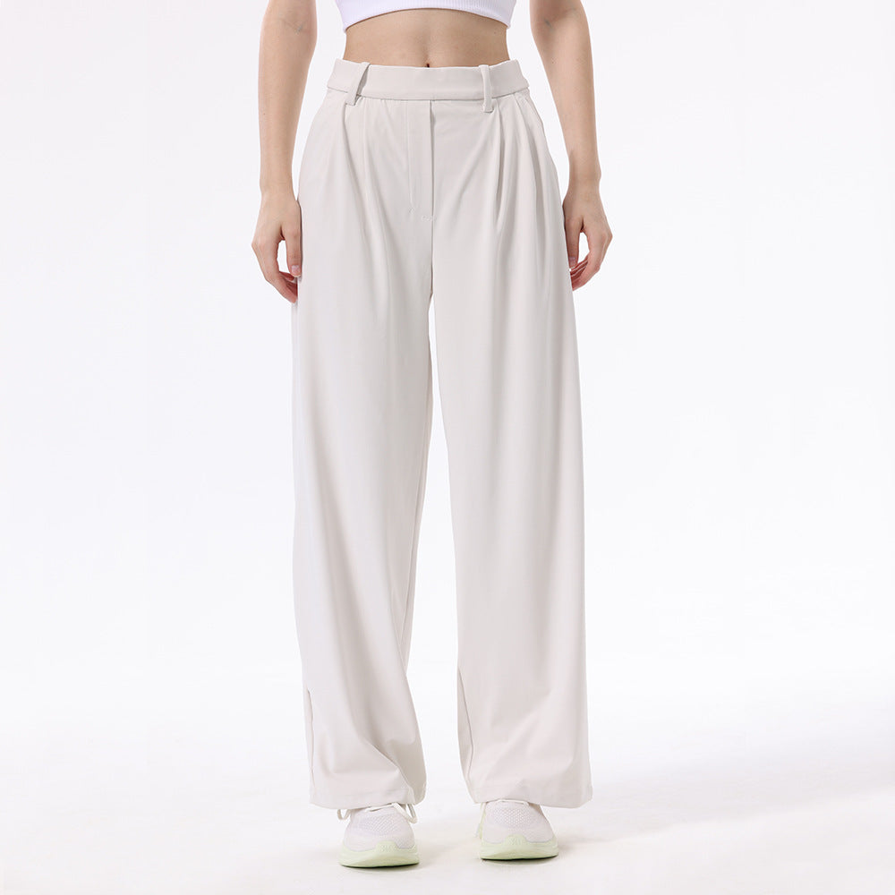 High Waist Drooping Loose Sports Straight Pants Commute Leisure Suit Pants
