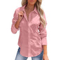 Pure Color All-matching Office Temperament Shirt Top