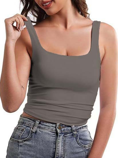 Square Collar Beauty Back Outer Wear Inner Wear Sleeveless Sling