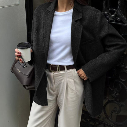 Casual High-end Solid Color Suit Jacket Women's Clothing