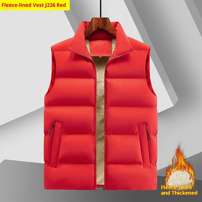 Warm Stand Collar Casual Sleeveless Waistcoat Top For Men