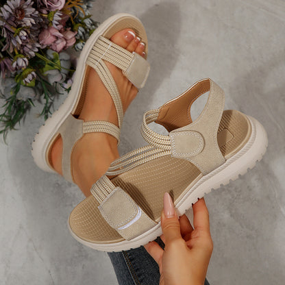 Women's Cloth Platform Beach Sandals