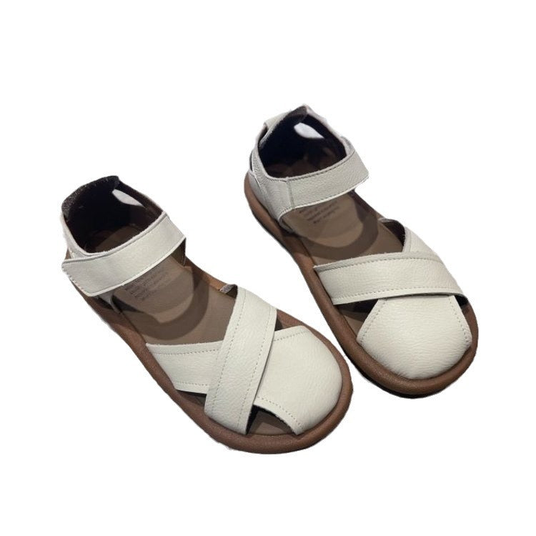 Womens Breathable Roman Sandals With A Closed Heel