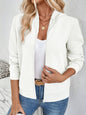 Jacquard Hooded Casual Long Sleeve Cardigan Zipper Coat