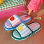 Cute Stylish Sweat-absorbing And Breathable Striped Slippers