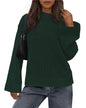 Casual Round Neck Solid Color Knitted Sweaters Women's Clothing