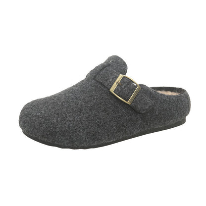 Womens Stylish Casual Wool And Cotton Slippers