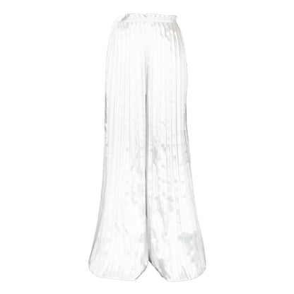 Women's Solid Color Casual Loose Pleated Wide-leg Trousers