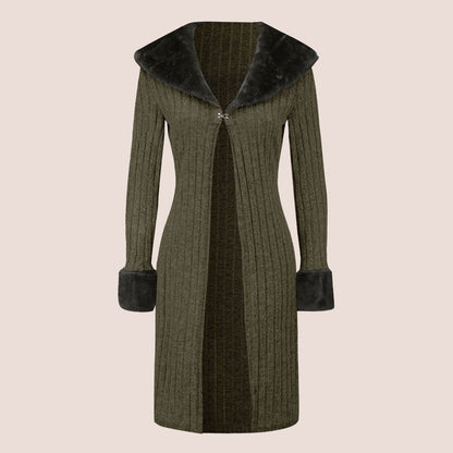 Slim Fit Slimming Knitted Casual Top Trench Coat