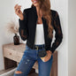 Women's Casual Jacket Black Fashion Long Sleeve
