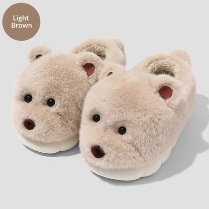 Cartoon Plush Warm Non-slip Thick-soled Cotton Slippers