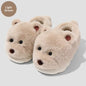 Cartoon Plush Warm Non-slip Thick-soled Cotton Slippers