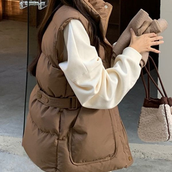 Design Warm Stand Collar Waistcoat Vest