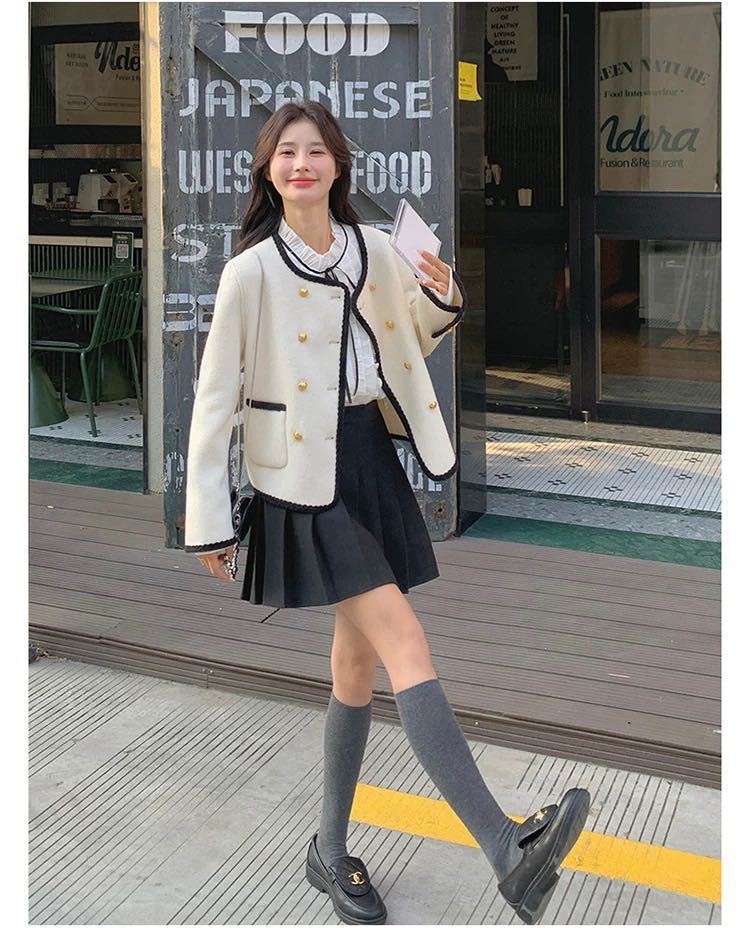 Red Classic Style Double-sided Knitted Coat For Women