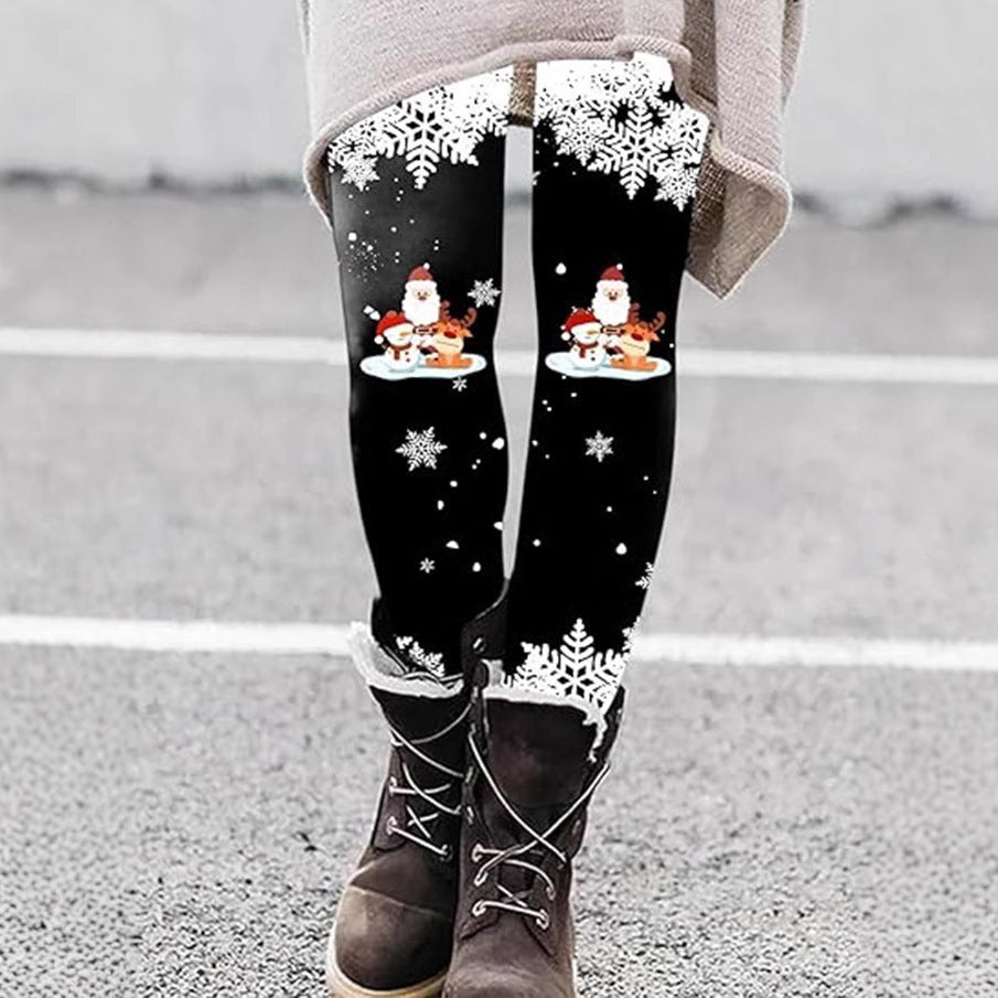 Leggings Christmas Tree Sequined Printing