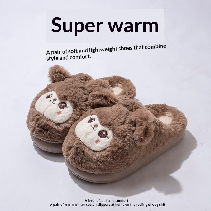 Cute, Non-slip, Warm, And Thick-soled Plush Slippers