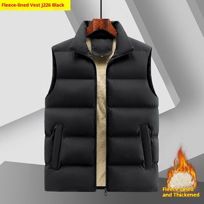 Warm Stand Collar Casual Sleeveless Waistcoat Top For Men