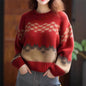 Soft Glutinous Idle Style Loose Red Younger Knitwear