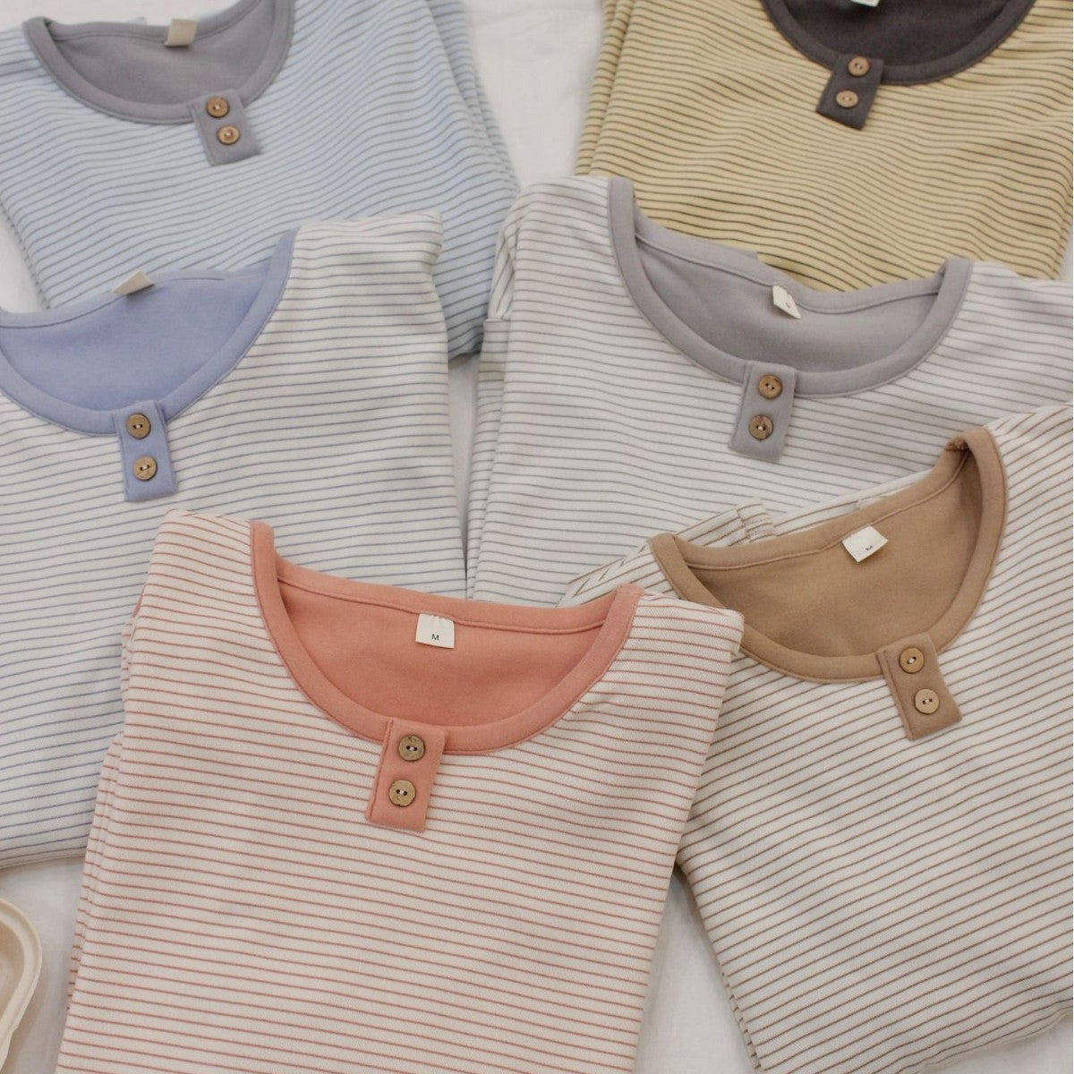 Round Neck Pullover De Velvet Pajamas Women's Autumn Long-sleeved Trousers Striped Homewear Suit