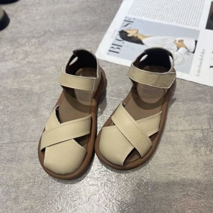 Womens Breathable Roman Sandals With A Closed Heel