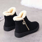 Fashionable And Versatile Fleece-lined Thick Flat Warm Women's Ankle Boots Fashionable And Versatile Fleece-lined Thick Flat Warm Women's Ankle Boots Product information: Pattern: Solid color Inner material: Artificial short plush Color: Black, camel Shoe