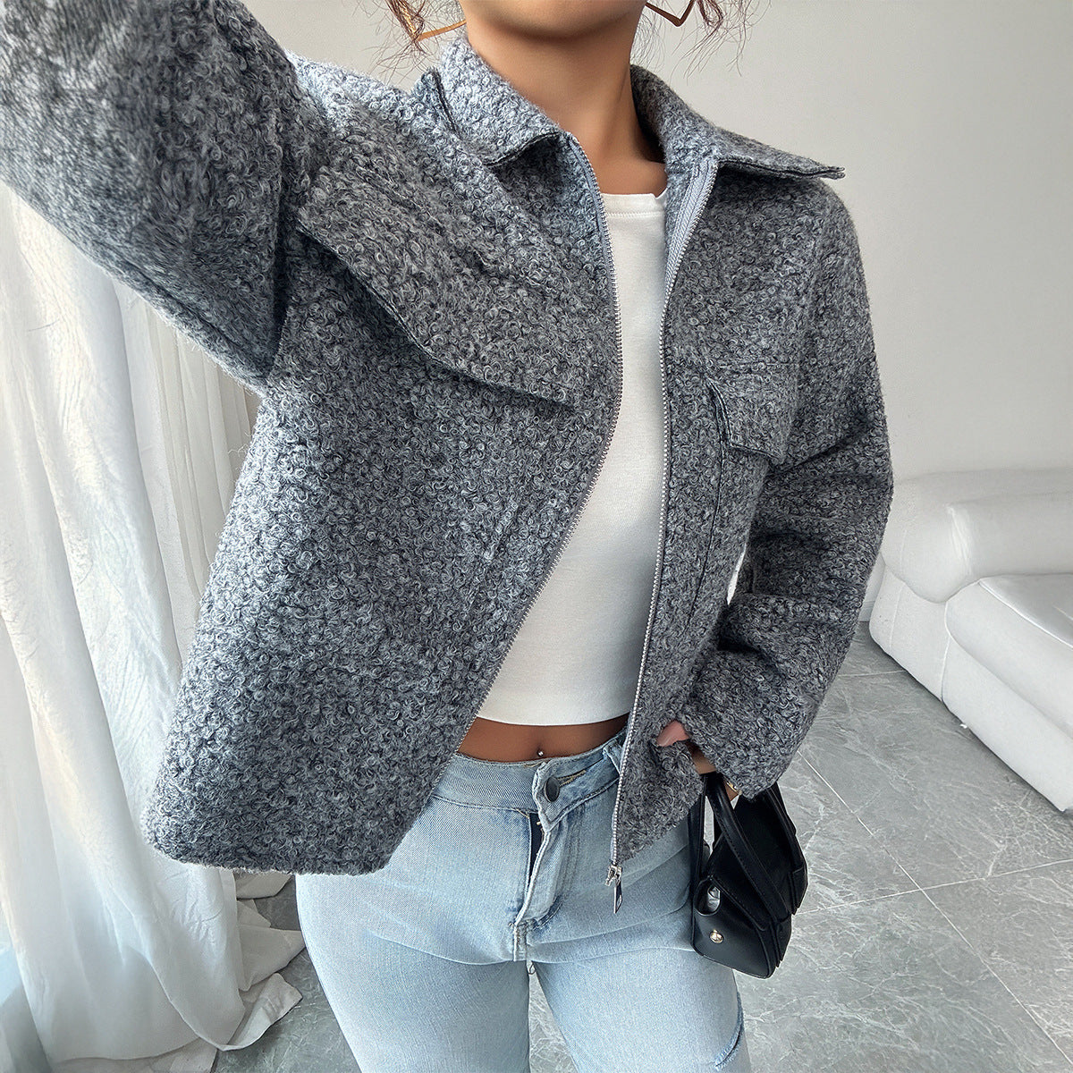 Elegant Long-sleeved Jacket For Women