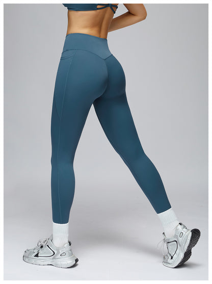 Nude Feel Trousers High Waist Belly Contracting And Close-fitting Yoga Pants