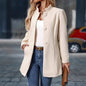 Womens Elegant Single Breasted Coat Long Sleeve Mid Winter Overcoat Work Office Coats