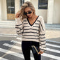 Summer Fat Sister Belly Covering Idle Style Chic Striped Top