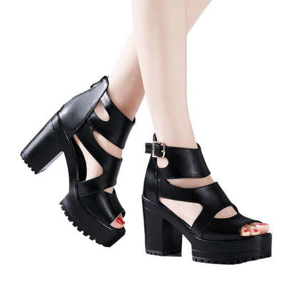 Chunky Waterproof Versatile Hollow-out Sandals