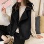 Fashion Casual Women Suede Vest Cardigan